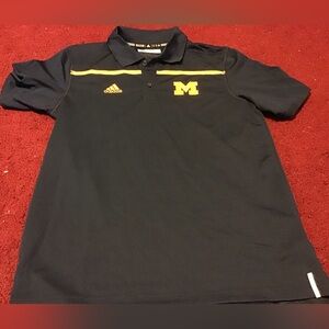 ADIDAS MICHIGAN WOLVERINES MENS SZ M NWT POLO SHIRT BLUE